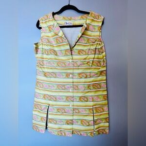 Vintage Peck & Peck Multicolor Striped Paisley Tunic Set